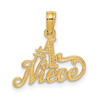 14K Yellow Gold #1 Niece Charm view 1