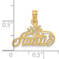 14K Yellow Gold #1 Auntie Charm view 3