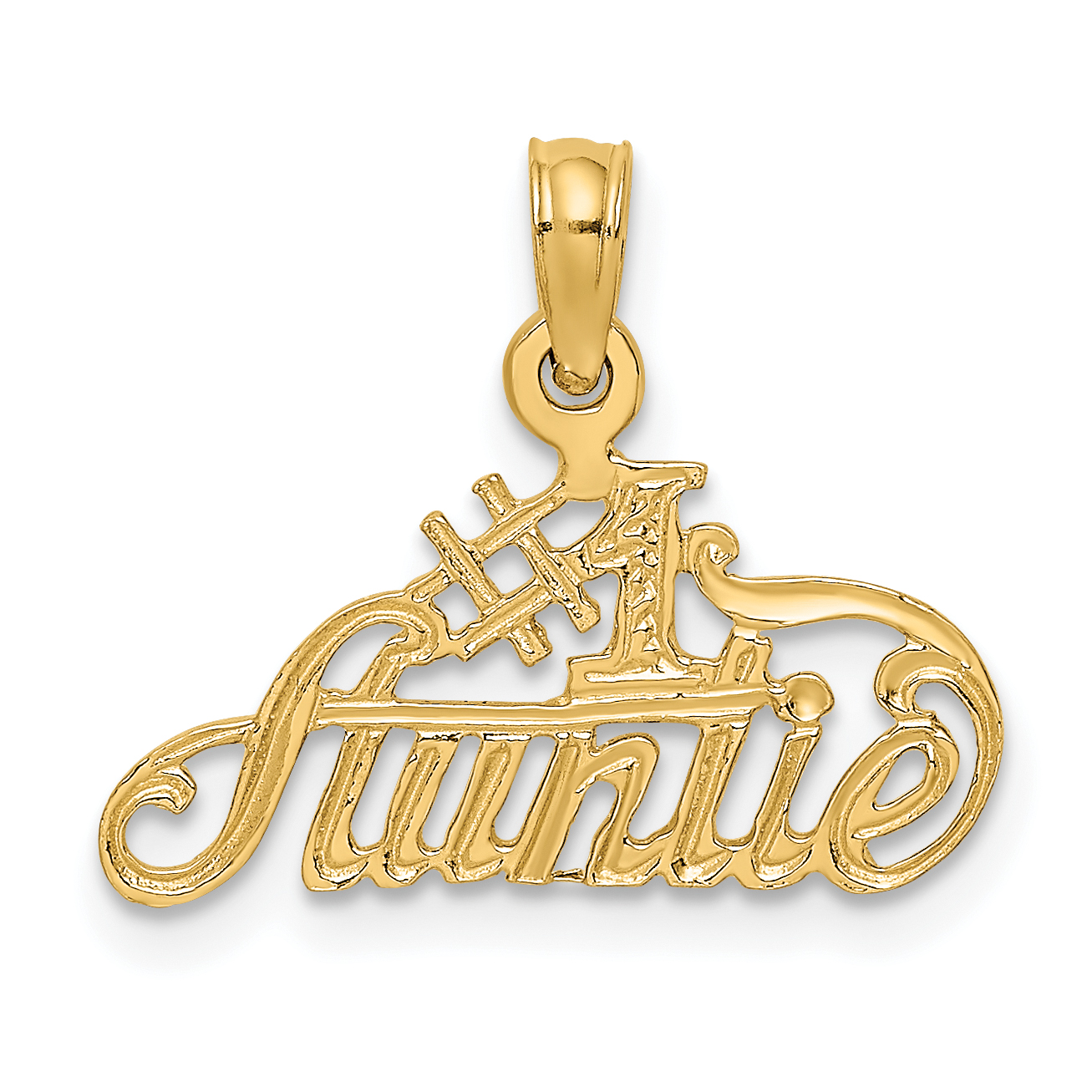 14k #1 AUNTIE Charm (C3007)