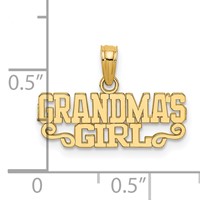 14K Yellow Gold Grandma's Girl Charm view 3