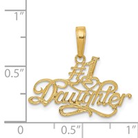 14K #1 Daughter Pendant view 4