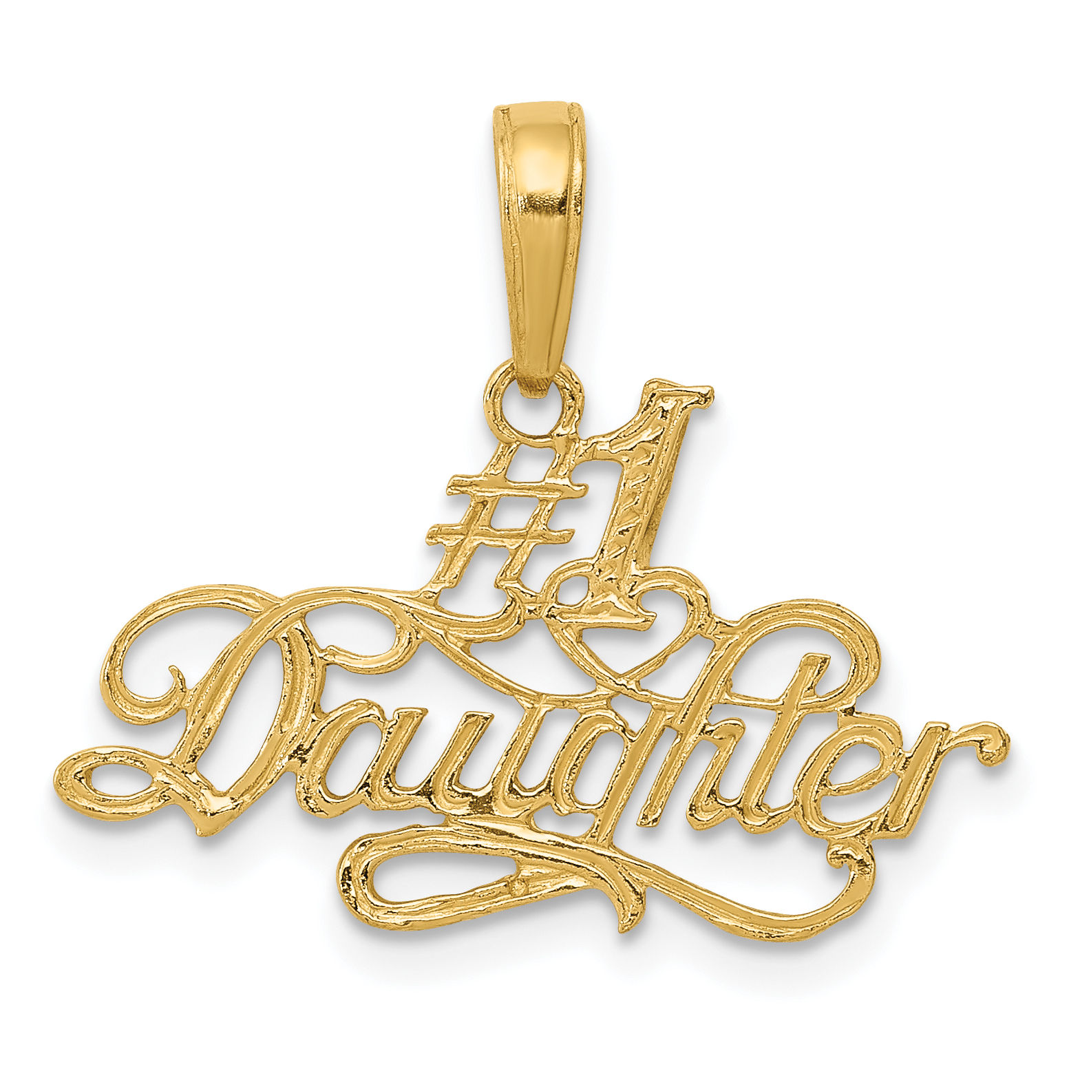 14k #1 DAUGHTER Pendant (C3012)