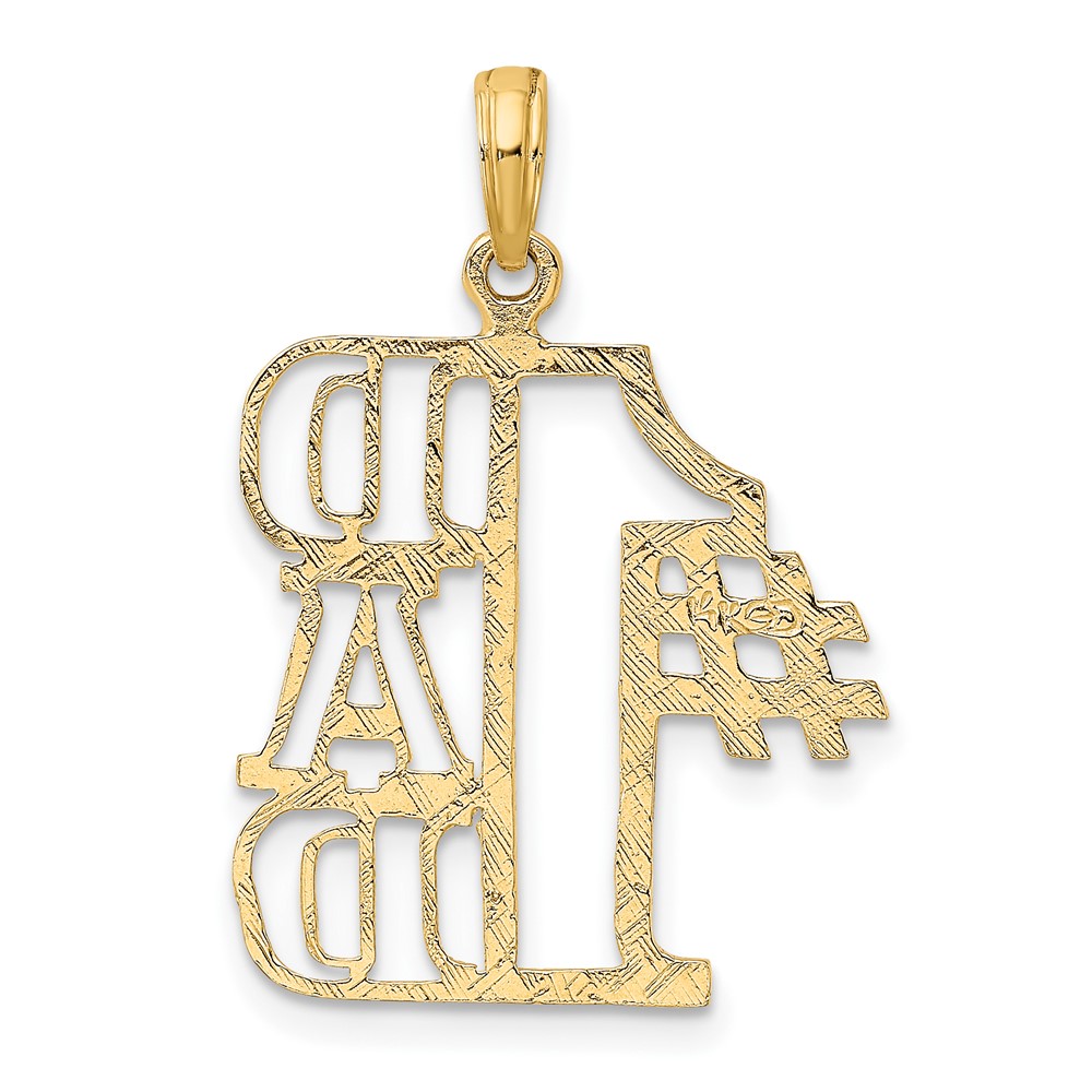 14k #1 DAD Cut-out Charm (C3017)