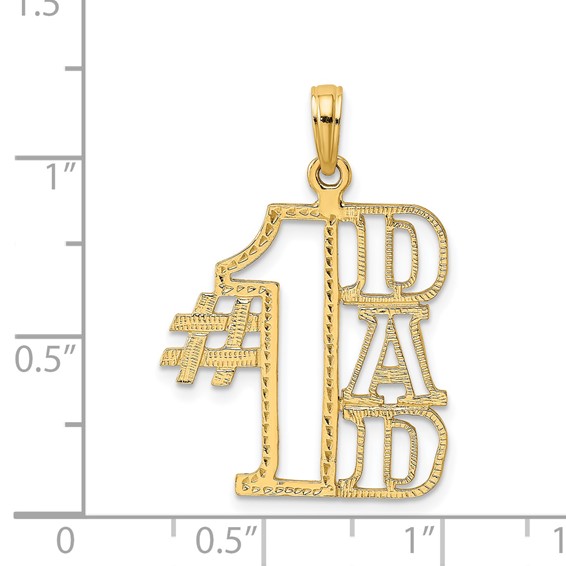 Gold DAD Cut-out  Charm