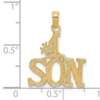 14K Yellow Gold #1 Son Charm view 3