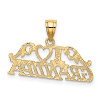 14K Yellow Gold I Heart Grandpa Charm view 3