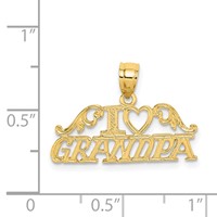 14K Yellow Gold I Heart Grandpa Charm view 4