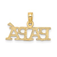 14K Yellow Gold Papa Charm view 3