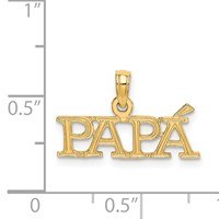 14K Yellow Gold Papa Charm view 4