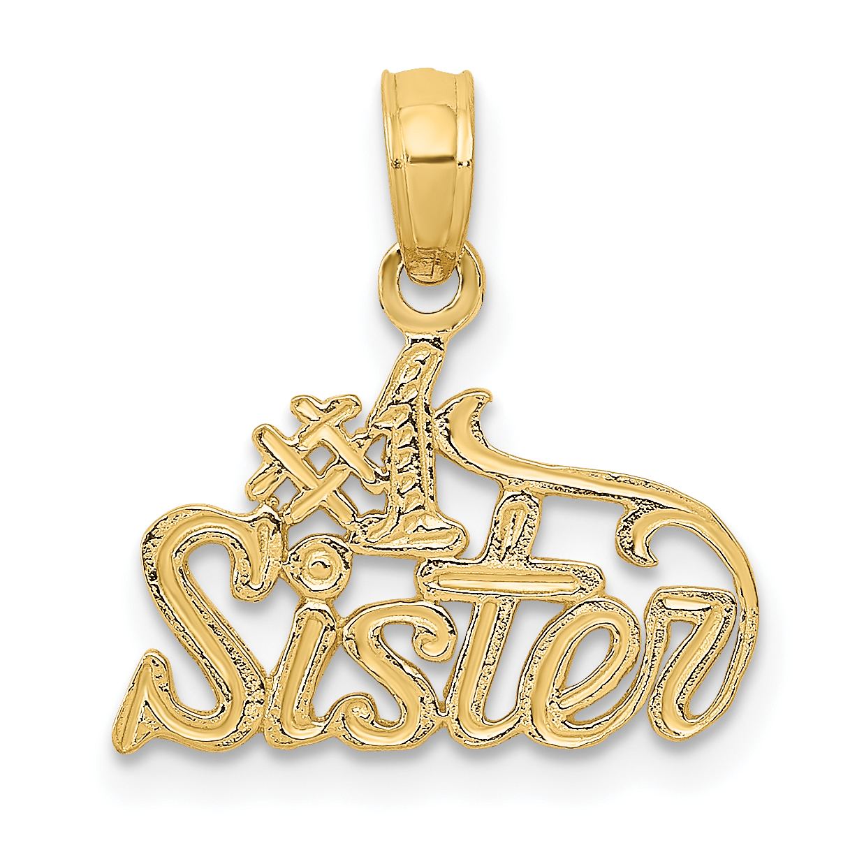 14k #1 SISTER Pendant (C3025)