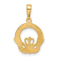 14K Yellow Gold Claddagh Charm view 3