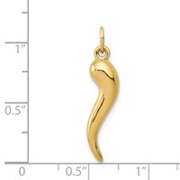14K 3-D Italian Horn Charm view 4