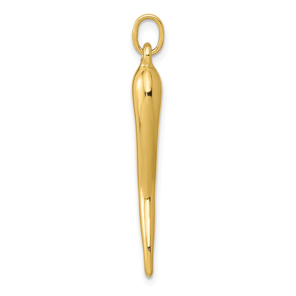 14k 3D Italian Horn Charm (C3041)
