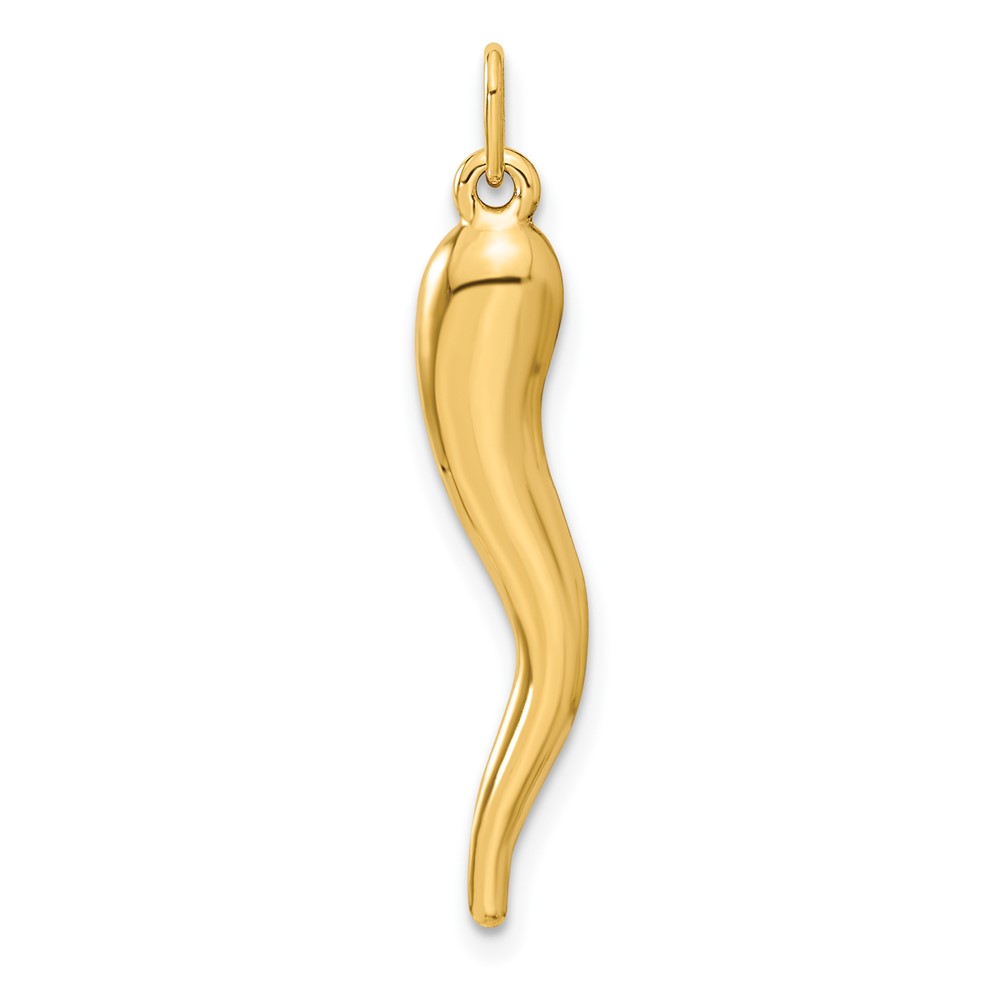 14k 3D Italian Horn Charm (C3041)