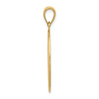 14K Yellow Gold Chinese Happiness Symbol in Oval Frame Pendant view 2