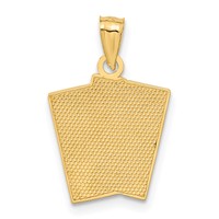 14K Yellow Gold Ace of Hearts and Ace of Spades All In! Cards Pendant view 3