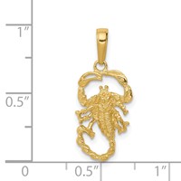 14K Yellow Gold Scorpion Charm view 4