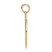 14K Textured Peace Sign Pendant view 2