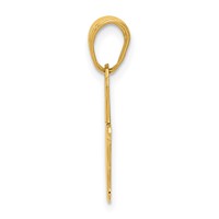 14K Yellow Gold I Love You Hand Sign Language Pendant view 2