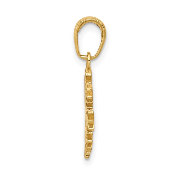 Gold Polished Snowflake Pendants