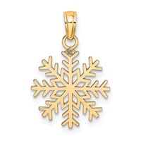 14K Yellow Gold Snowflake Pendant view 3