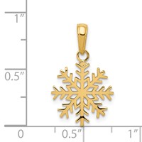 14K Yellow Gold Snowflake Pendant view 5