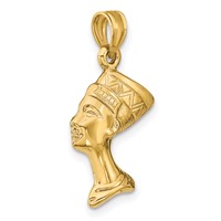 14K Yellow Gold 3-D Nefertiti Pendant view 4