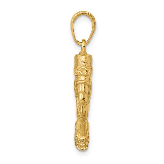 Gold Polished Nefertiti Pendant