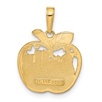 14K Yellow Gold New York City Skyline in Apple Pendant view 3