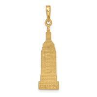 14K Yellow Gold Empire State Building Pendant view 3