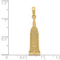 14K Yellow Gold Empire State Building Pendant view 4