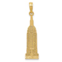 14K Yellow Gold Empire State Building Pendant view 1