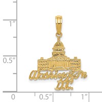 14K Washington D.c. Capitol Building Pendant view 4