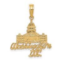 14K Washington D.c. Capitol Building Pendant view 1