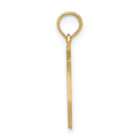14K Yellow Gold Police Badge Pendant with Engravable Area view 2