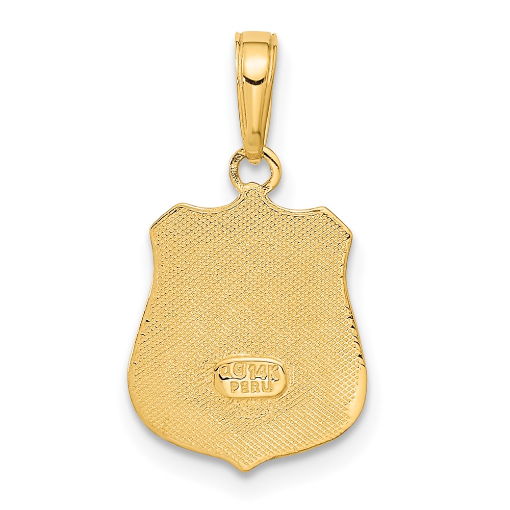 14k POLICE Badge Pendant (C3099)