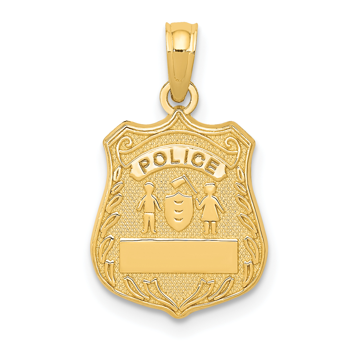 14k POLICE Badge Pendant (C3099)