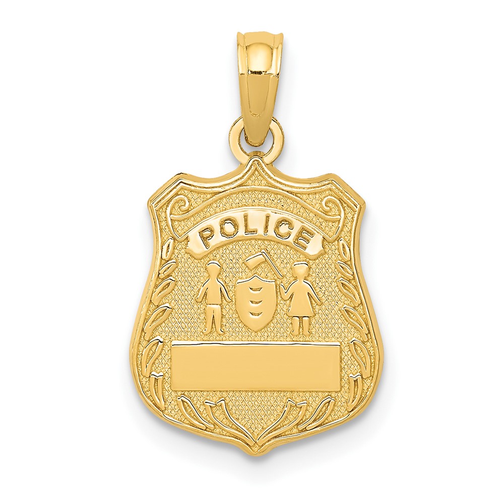 14k POLICE Badge Pendant (C3099)