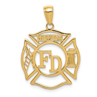 Gold Polished First Responder Pendants