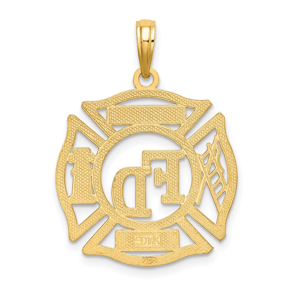 14k FD LADIES AUX in Shield Charm (C3107)