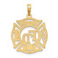 14K Yellow Gold FD Ladies Aux in Shield Charm view 4