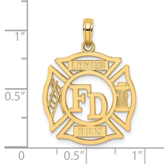 Gold Polished First Responder Pendants