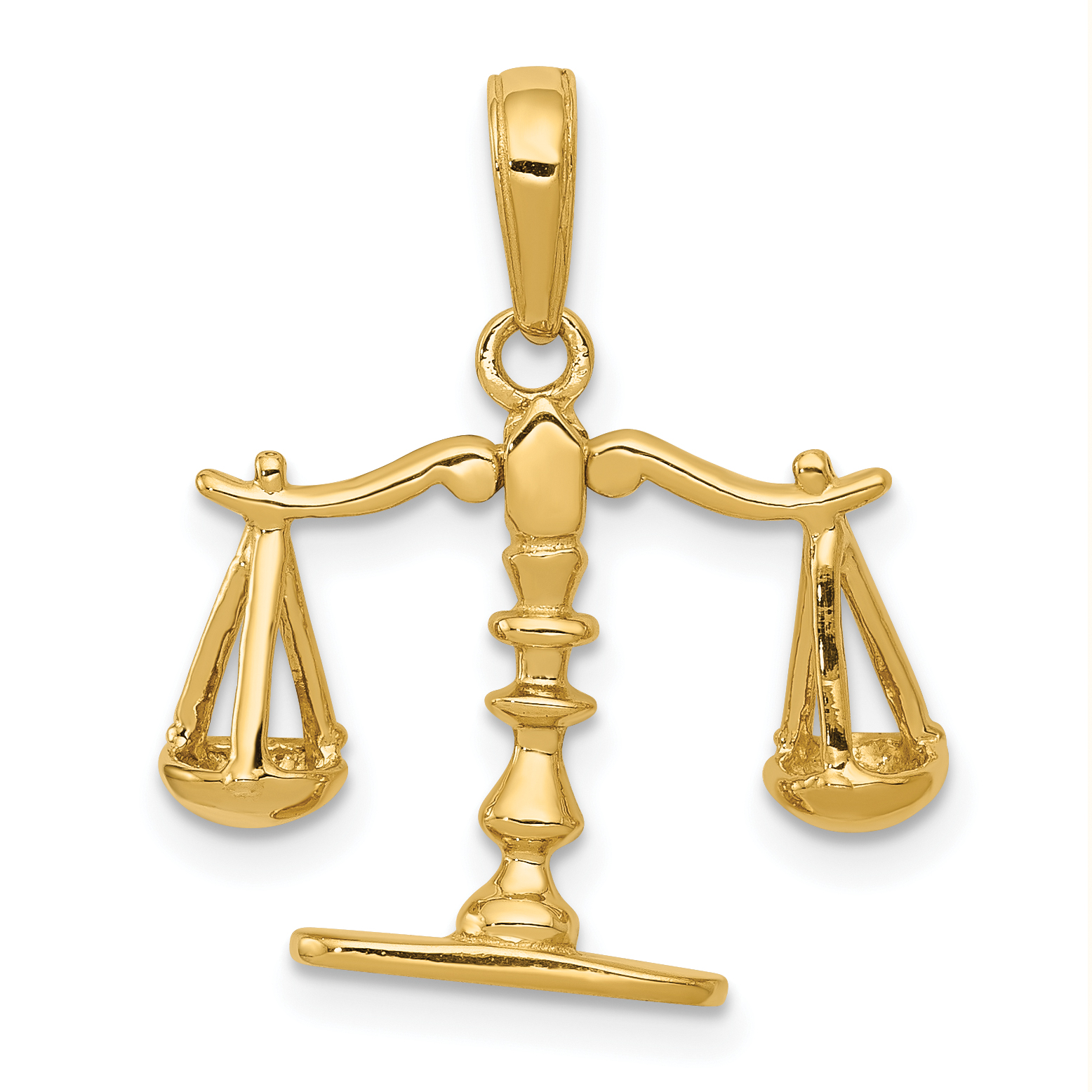 14k 3-D Moveable Scales of Justice Pendant (C3122)