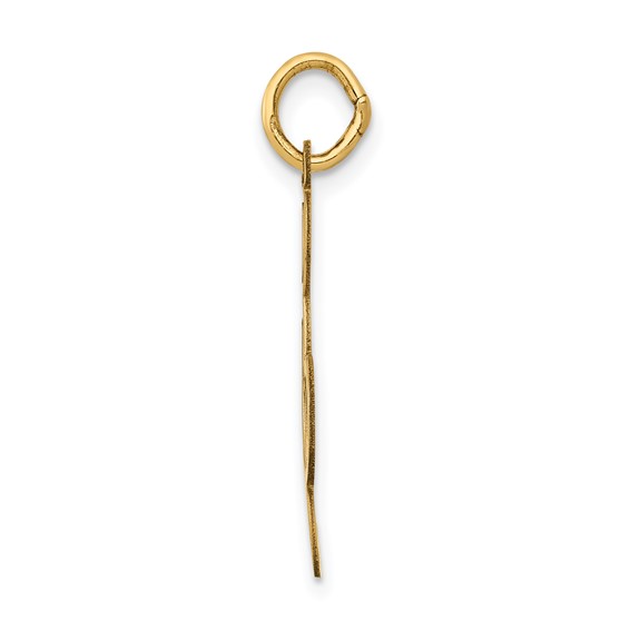 Gold Polished Treble Clef Charm