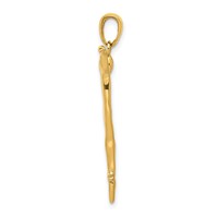 14K Yellow Gold Unisex Ballet Dancer Pendant view 2