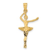 14K Yellow Gold Ballerina Pendant view 3
