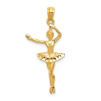 14K Yellow Gold Ballerina Pendant view 1
