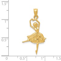 14K Dancing Ballerina Pendant view 4
