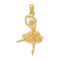 14K Dancing Ballerina Pendant view 1