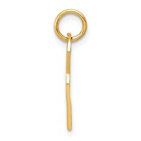 14K Yellow Gold Polished 3D Rounded Top Key Charm view 2
